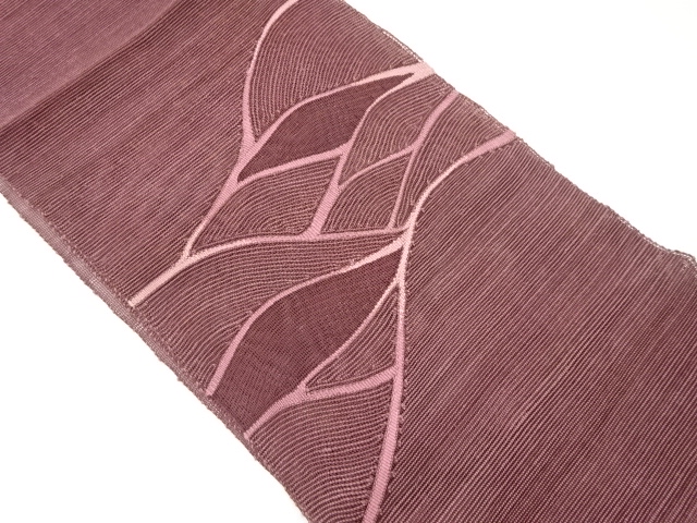 JAPANESE NAGOYA OBI FOR SUMMER / WOVEN ABSTRACT WAVE